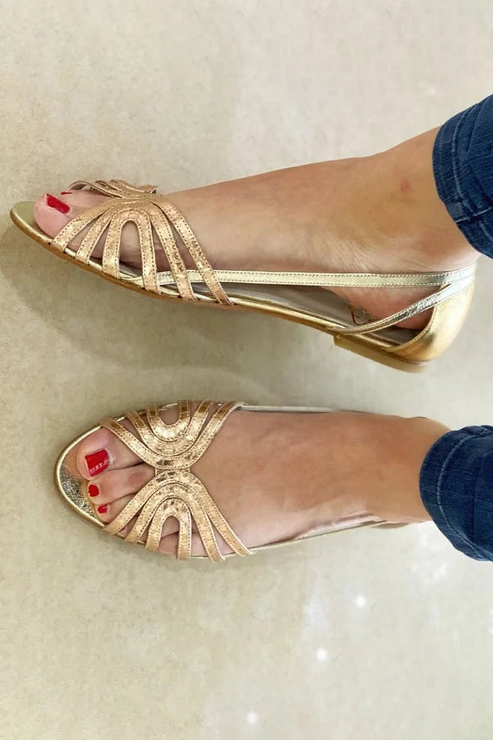 Eleanor | Golden Summer Light Sandals