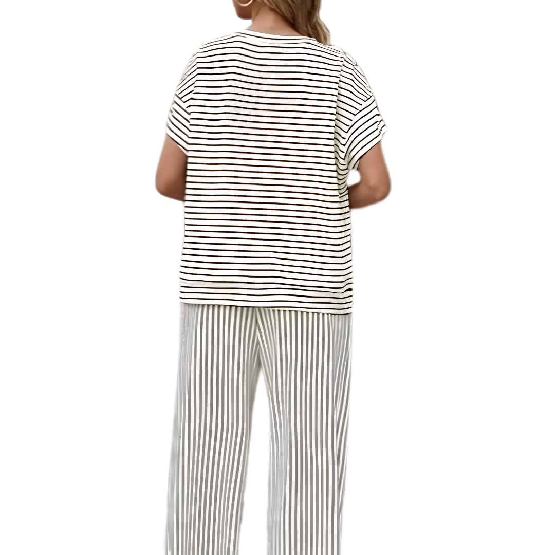 JOSLYN™ – Striped Relaxed Lounge Two-Piece Set