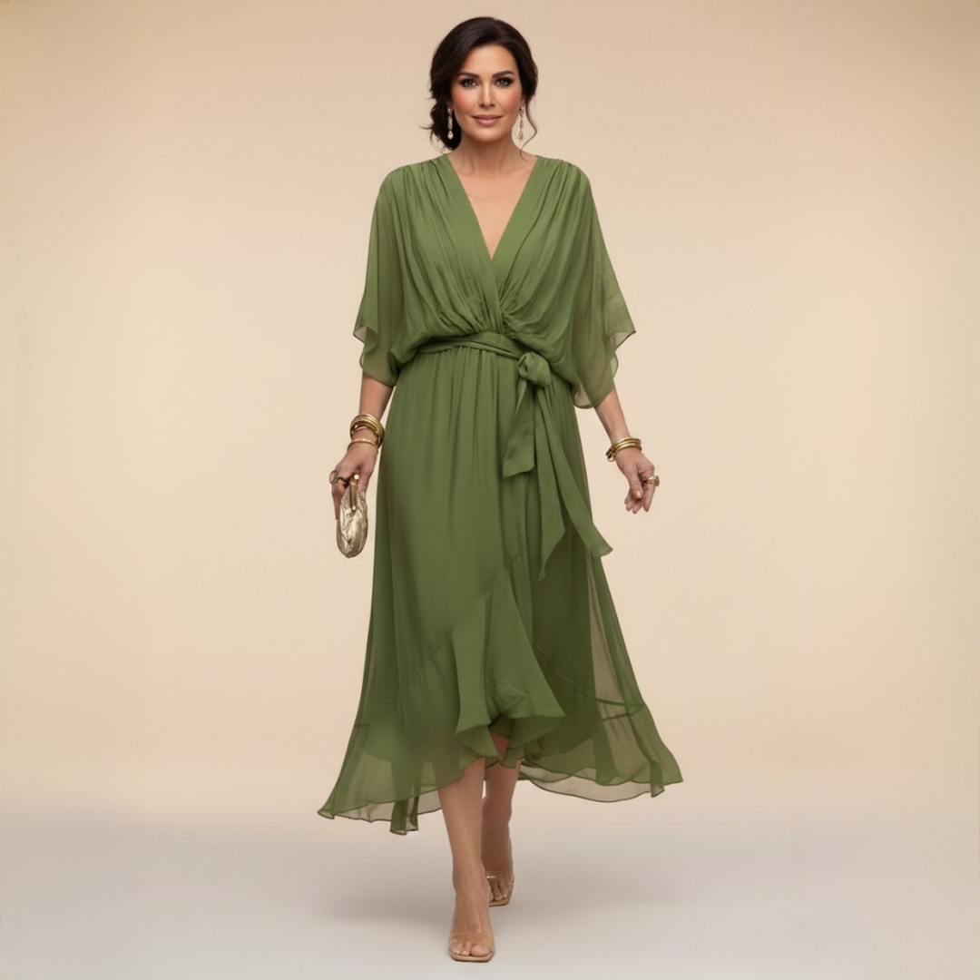 Monica™ | V-Neck Wrap Dress