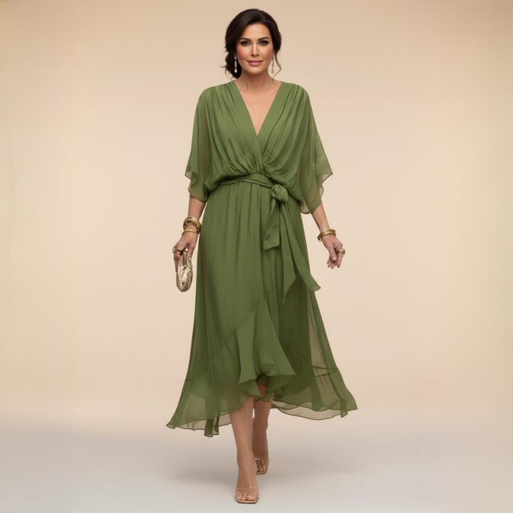 Monica™ | V-Neck Wrap Dress