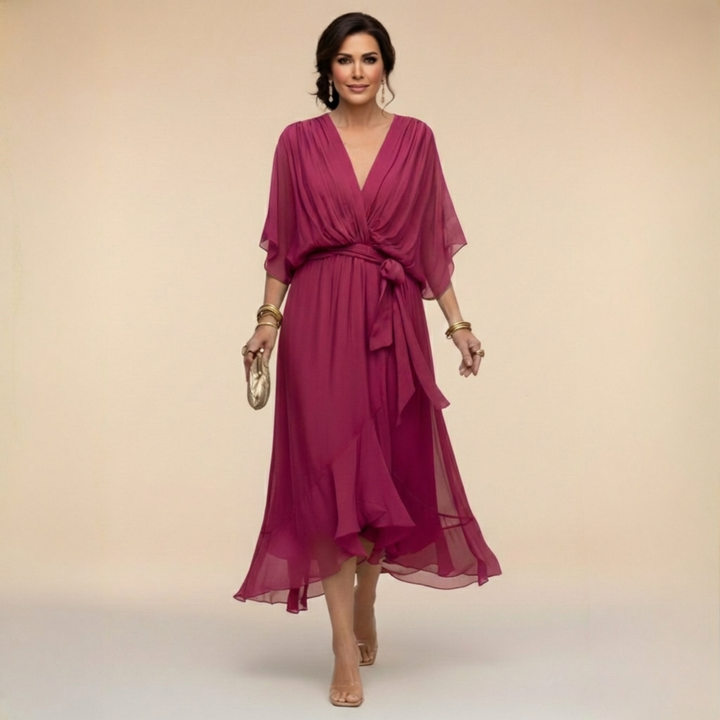 Monica™ | V-Neck Wrap Dress