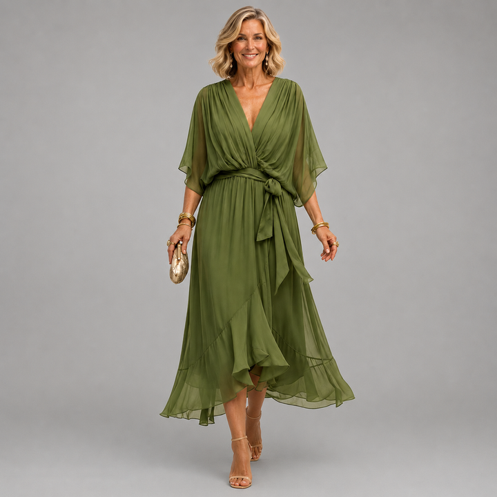 Monica™ | V-Neck Wrap Dress