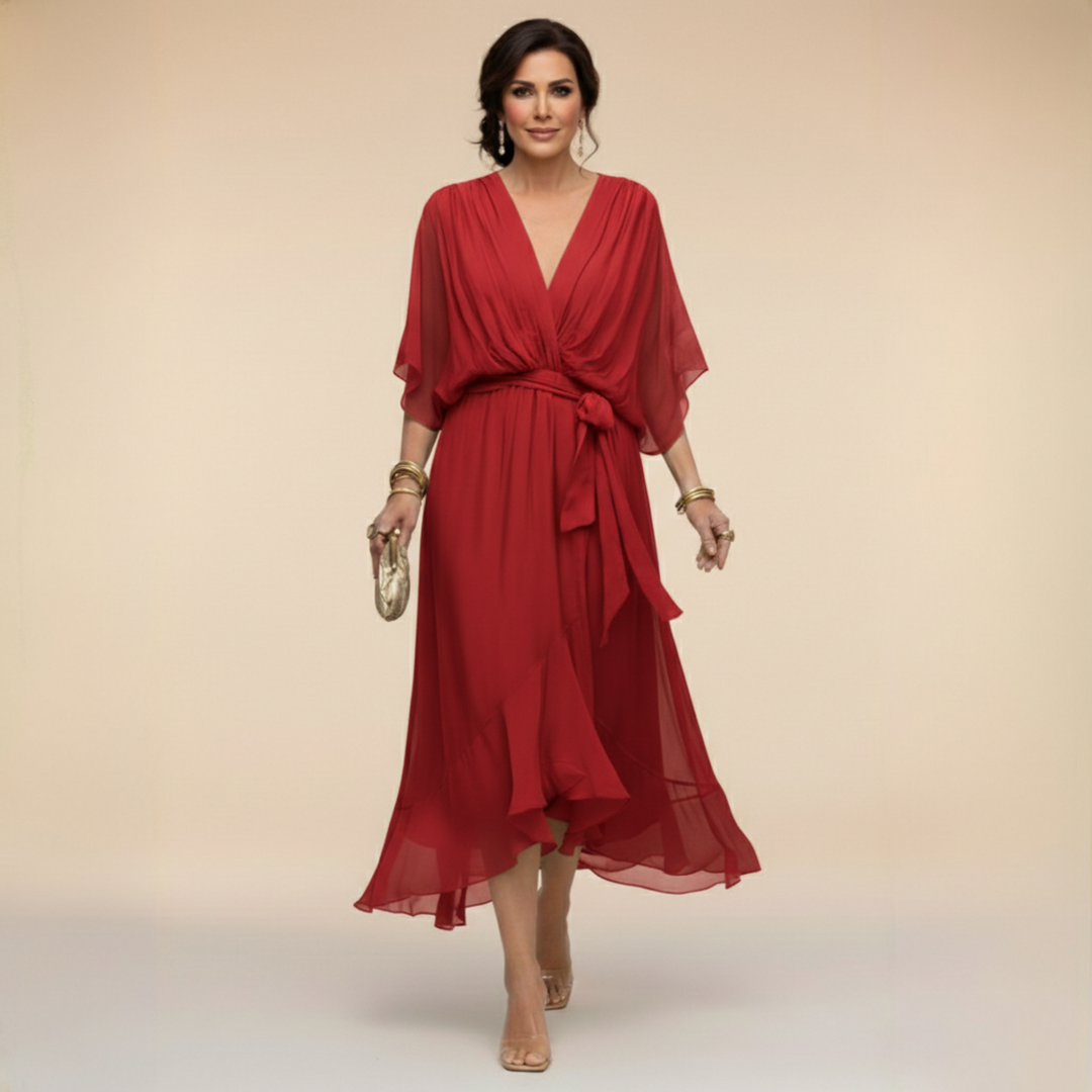 Monica™ | V-Neck Wrap Dress