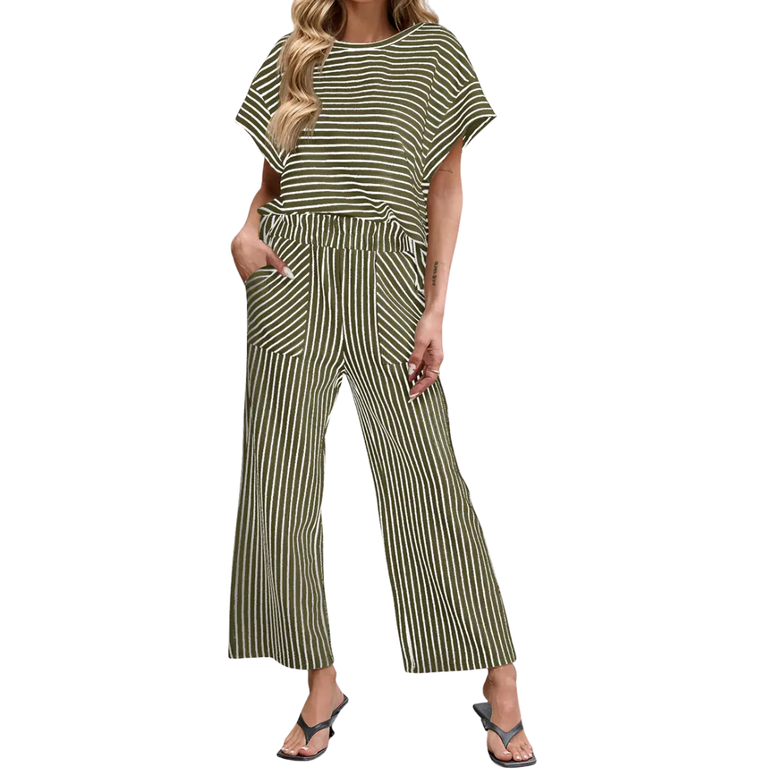 JOSLYN™ – Striped Relaxed Lounge Two-Piece Set