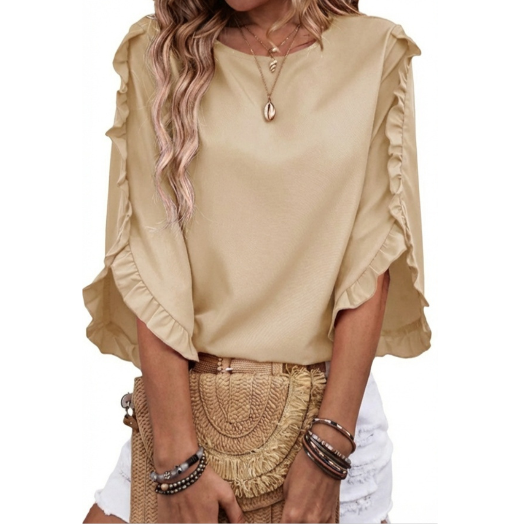 WILLA™ – Ruffled 3/4 Sleeve Blouse
