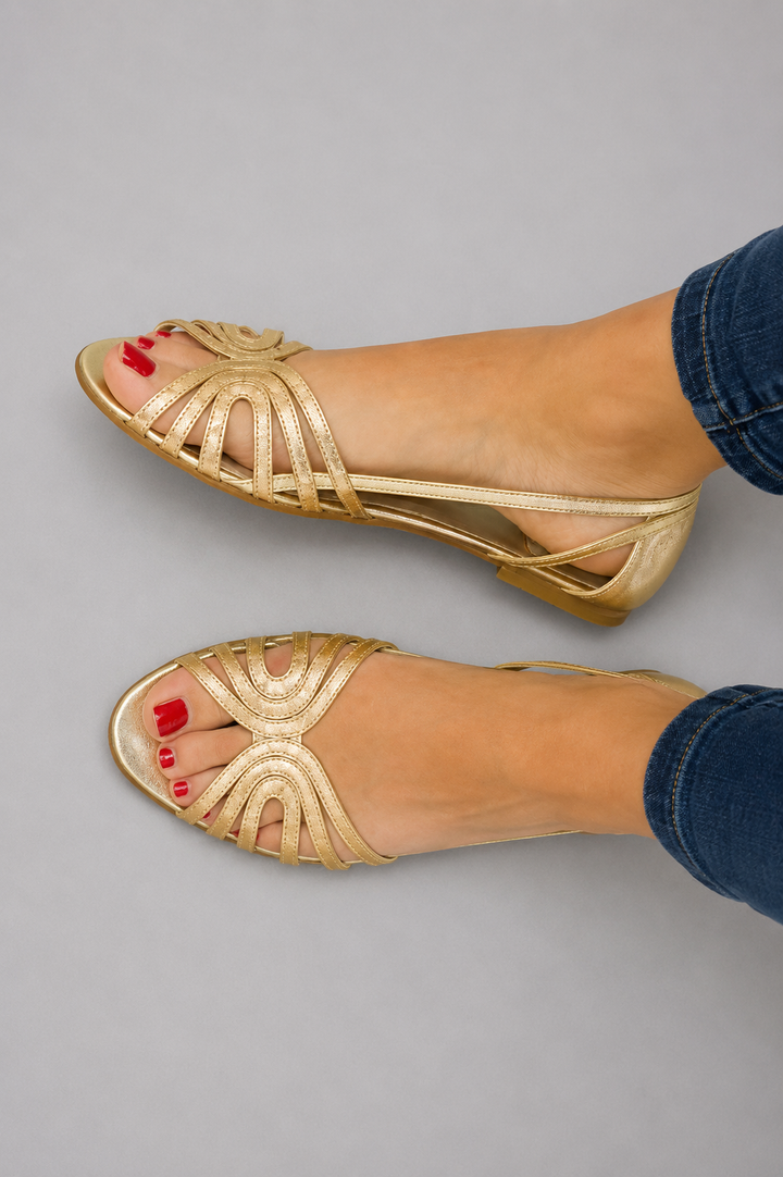 Eleanor | Golden Summer Light Sandals