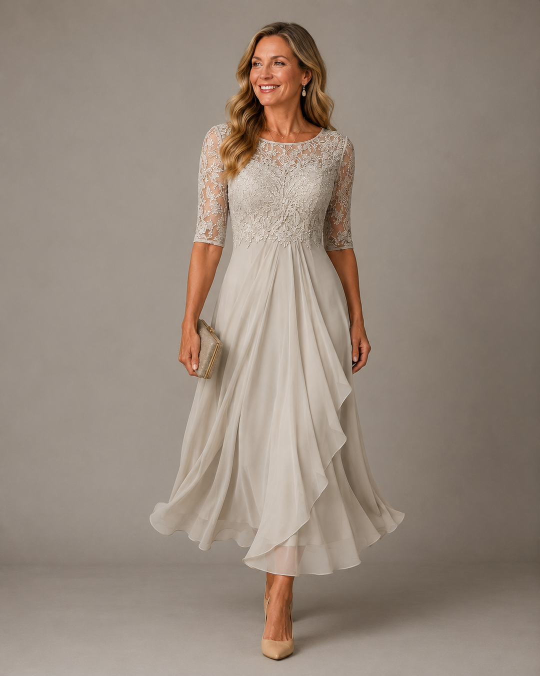 Rosa™ | The Flattering Lace Midi Dress