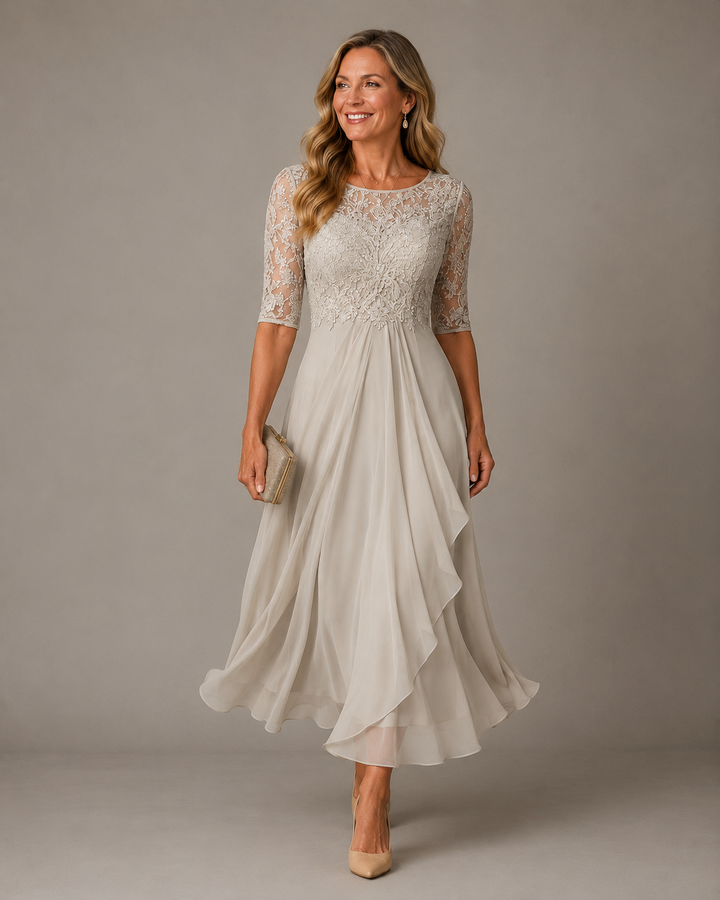 Rosa™ | The Flattering Lace Midi Dress
