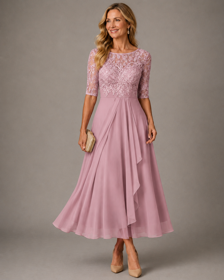 Rosa™ | The Flattering Lace Midi Dress