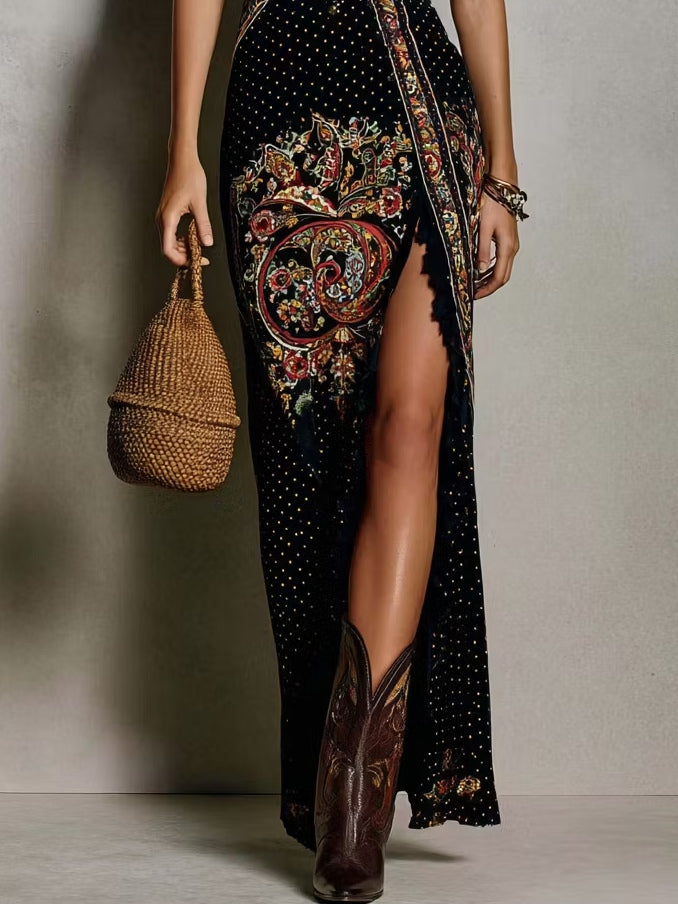 Ava™ | Bohemian Print Maxi Dress