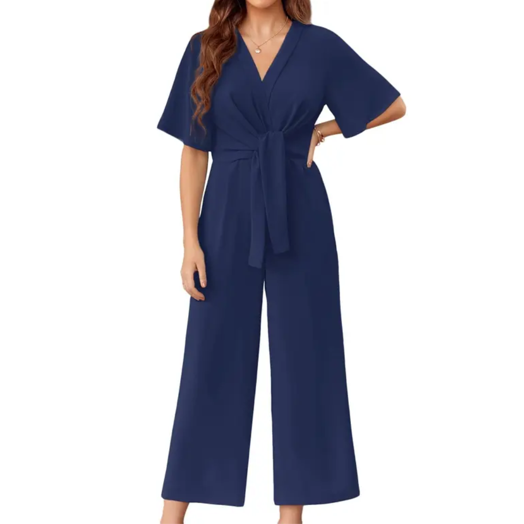 WAVERLY™ – Relaxed V-Neck Wide Leg Romper