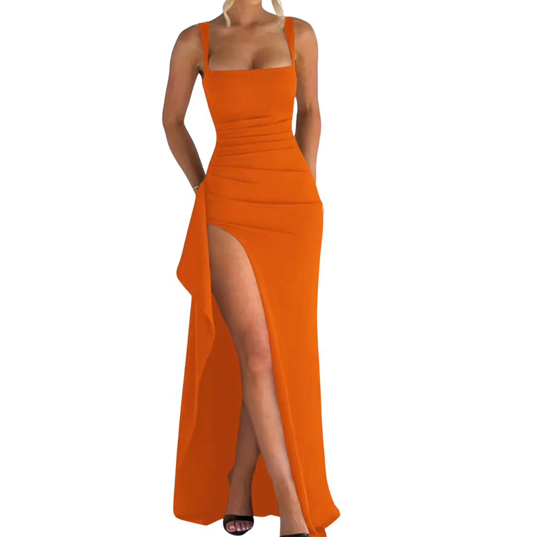 VALENTINA™ – Sexy Open-Back Slit Maxi Dress