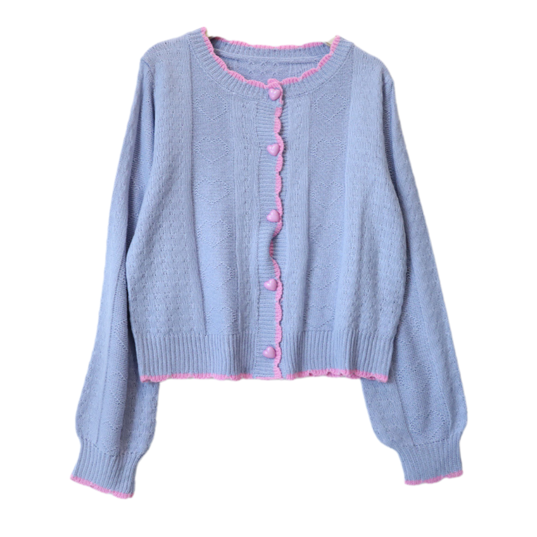 WISTFUL™ – Cozy Heart Cable Knit Cardigan