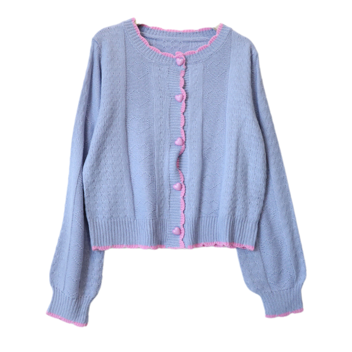 WISTFUL™ – Cozy Heart Cable Knit Cardigan