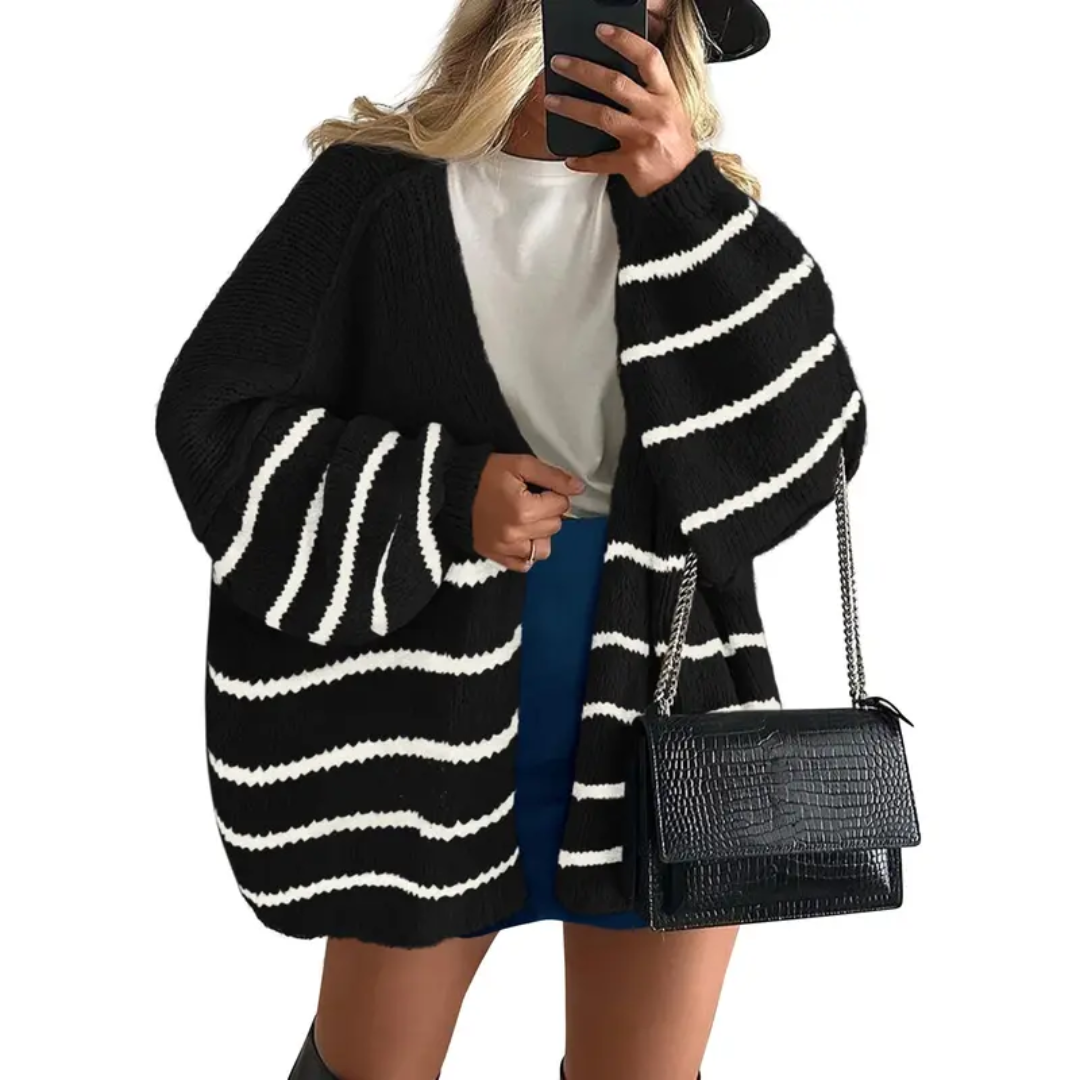 WINONA™ – Cozy Oversized Lantern Sleeve Cardigan