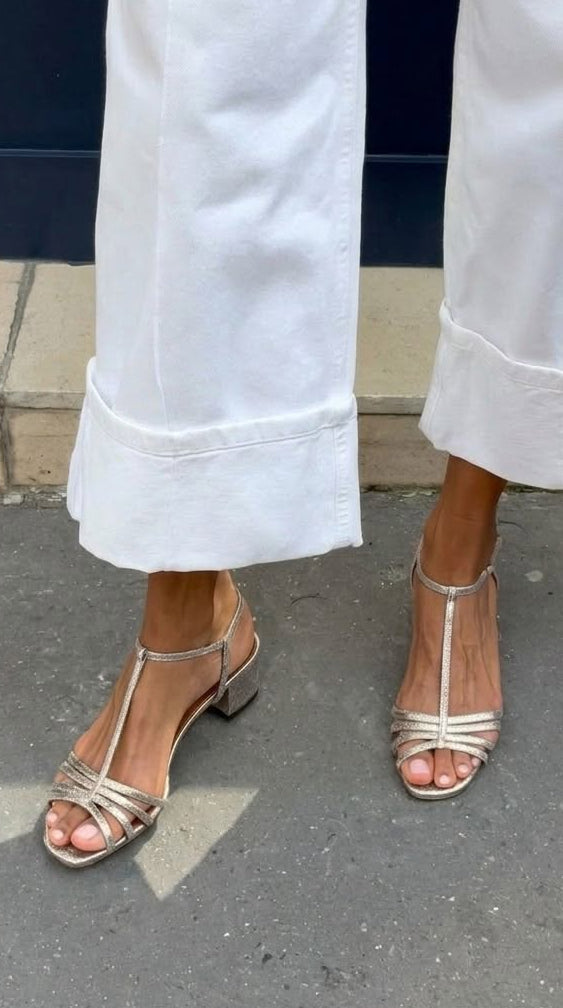 Allegra | Golden Sandals for Everyday Elegance