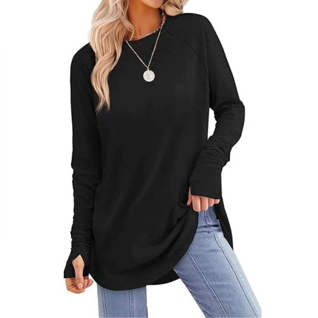 CORINNE™ – Relaxed Thumb Hole Tunic Top