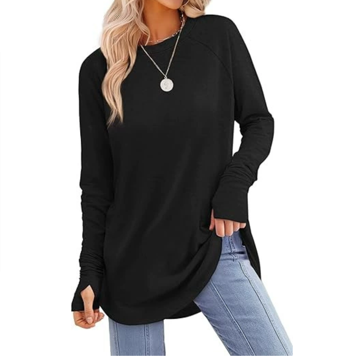 CORINNE™ – Relaxed Thumb Hole Tunic Top