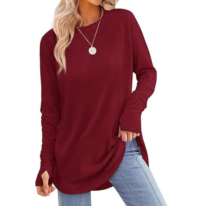 CORINNE™ – Relaxed Thumb Hole Tunic Top