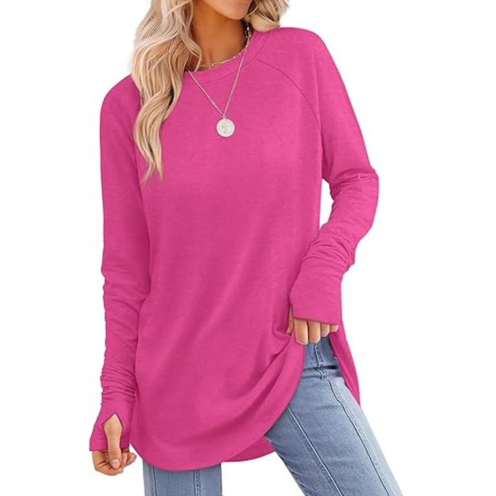 CORINNE™ – Relaxed Thumb Hole Tunic Top