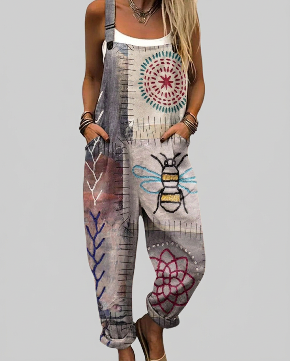 Ines - Artistic Boho Casual Dungarees