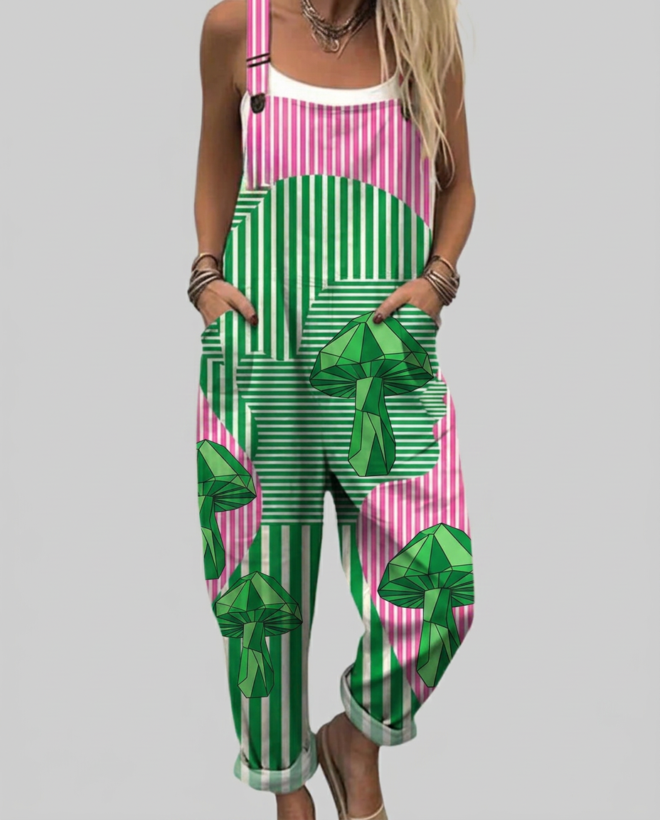 Aurora - Dungarees with Geometric Print