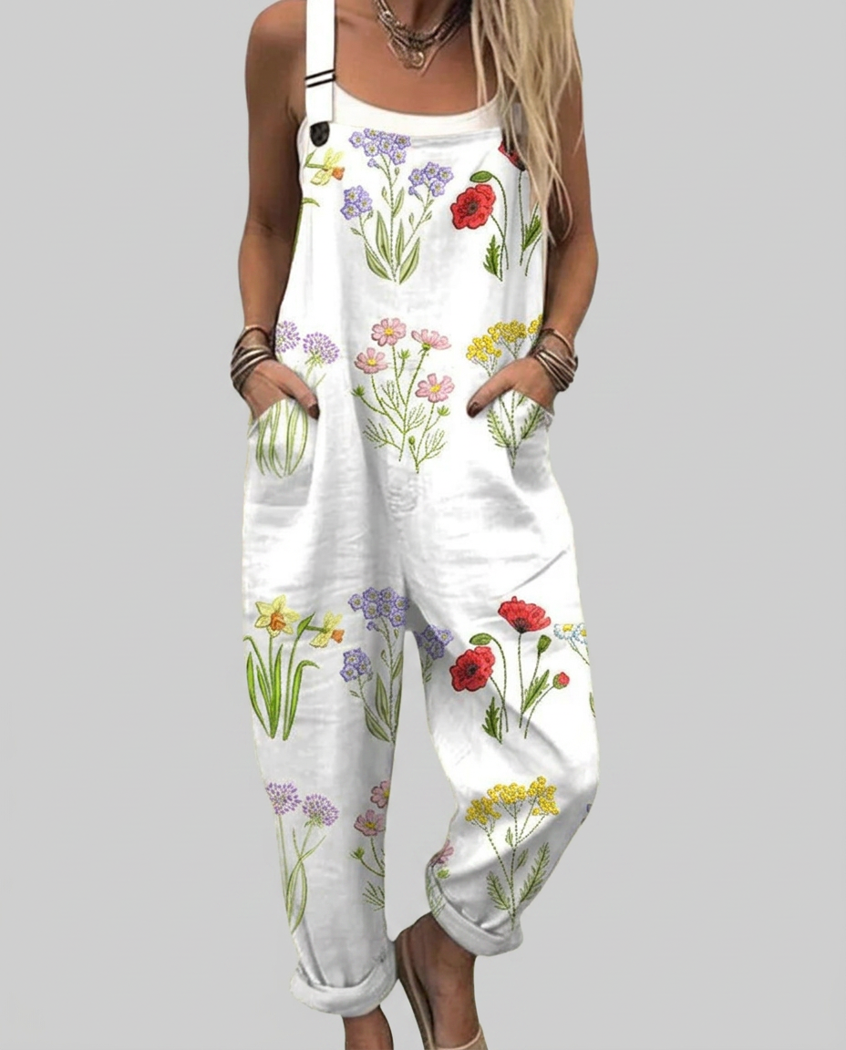 Celia - Country-style floral romper