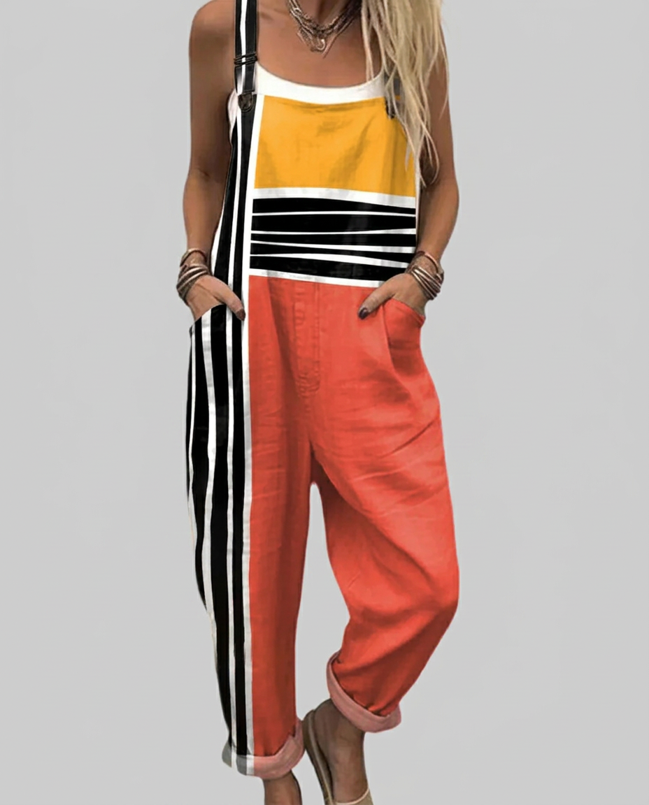 Fiadh - Modern color-block dungarees